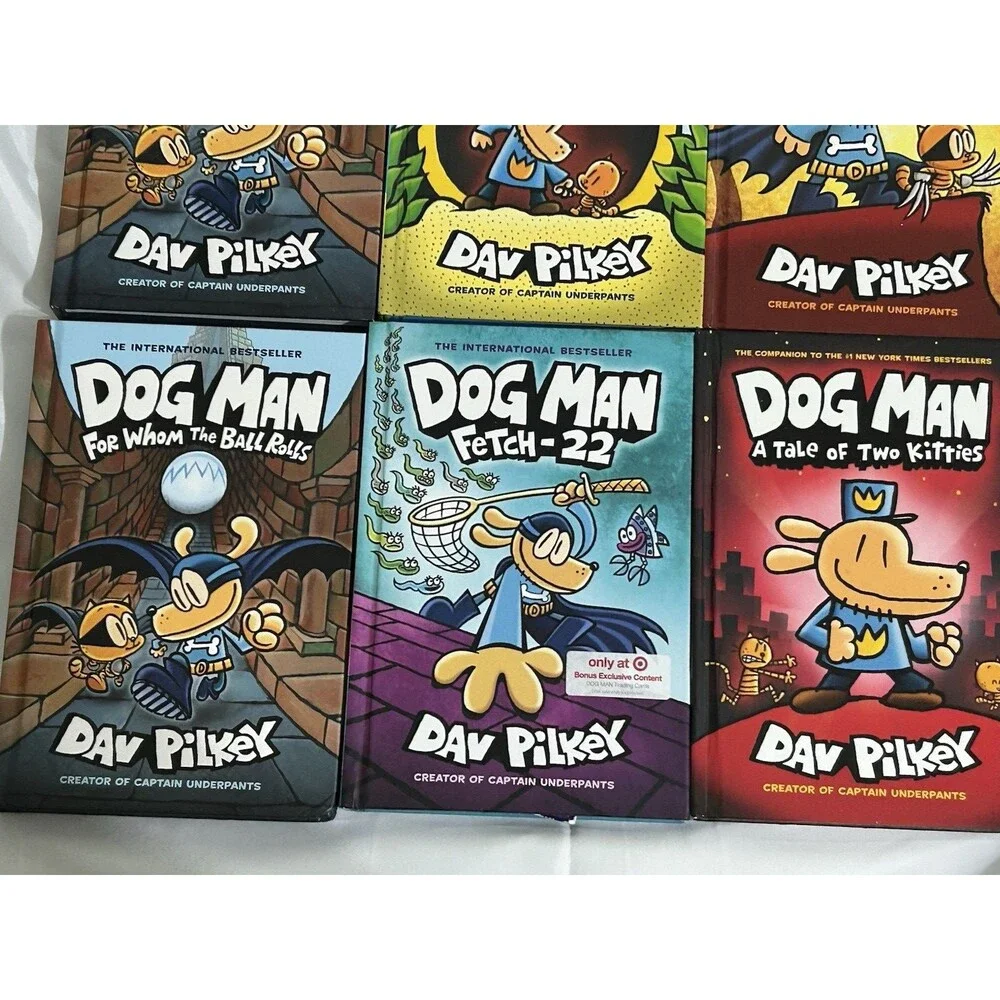 Lot of 6 Dog Man Children's Hardcover HC Kids Scholastic Books by Dav Pilkey - Picture 3 of 6